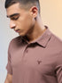 Men Solid Slim Fit Polo T-shirt with COTFLEX