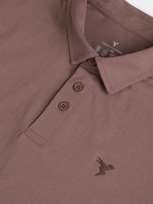 Men Solid Slim Fit Polo T-shirt with COTFLEX