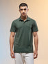 Men Solid Slim Fit Polo T-shirt with COTFLEX