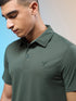 Men Solid Slim Fit Polo T-shirt with COTFLEX