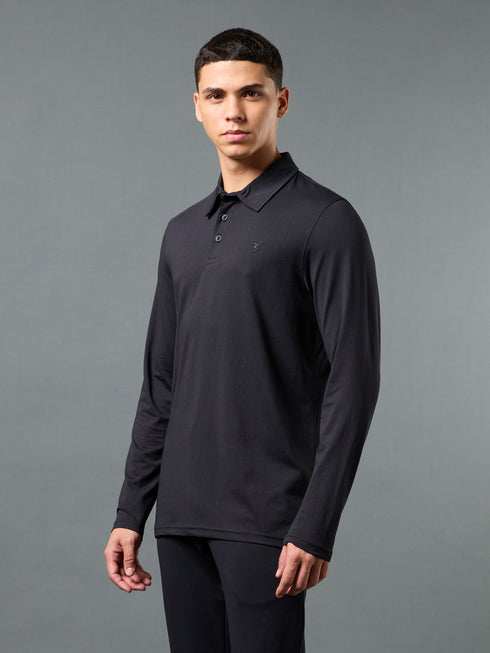 Men Solid Slim Fit Polo T-shirt with COTFLEX