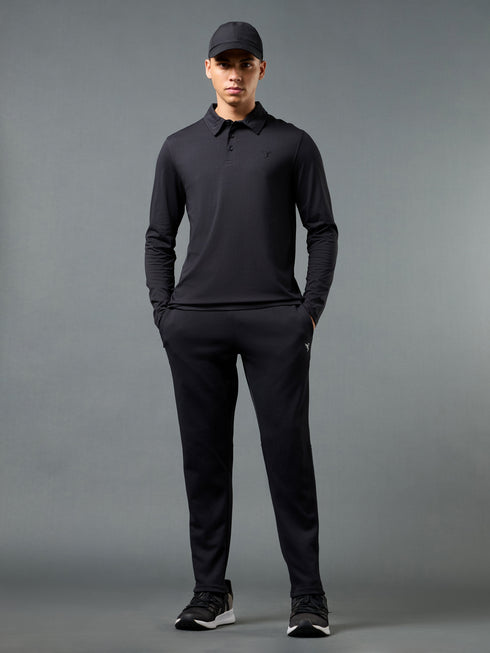 Men Solid Slim Fit Polo T-shirt with COTFLEX