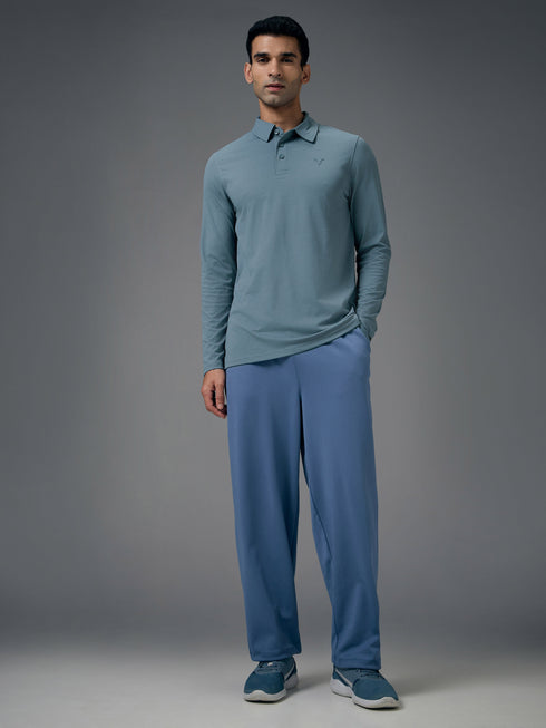 Men Solid Slim Fit Polo T-shirt with COTFLEX