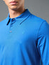 Men Solid Slim Fit Polo T-shirt with COTFLEX