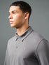 Men Solid Slim Fit Polo T-shirt with COTFLEX