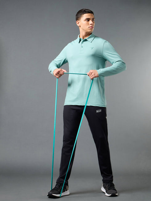 Men Solid Slim Fit Polo T-shirt with COTFLEX