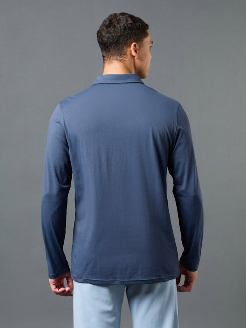 Men Solid Slim Fit Polo T-shirt with COTFLEX