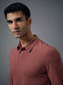 Men Solid Slim Fit Polo T-shirt with COTFLEX