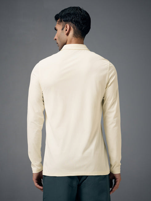 Men Solid Slim Fit Polo T-shirt with COTFLEX