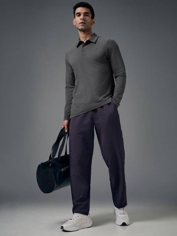 Men Solid Slim Fit Polo T-shirt with COTFLEX