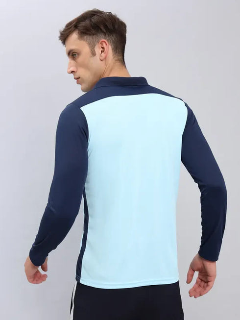 Men Colorblock Slim Fit Polo T-shirt with TECHNO COOL+