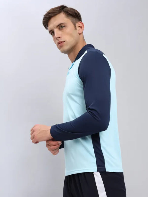 Men Colorblock Slim Fit Polo T-shirt with TECHNO COOL+