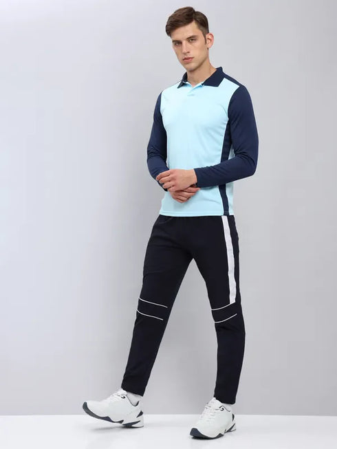 Men Colorblock Slim Fit Polo T-shirt with TECHNO COOL+