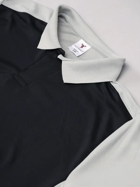Men Colorblock Slim Fit Polo T-shirt with TECHNO COOL+