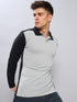 Men Colorblock Slim Fit Polo T-shirt with TECHNO COOL+