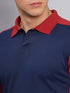 Men Colorblock Slim Fit Polo T-shirt with TECHNO COOL+