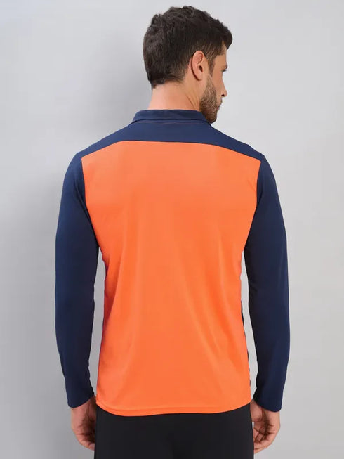 Men Colorblock Slim Fit Polo T-shirt with TECHNO COOL+