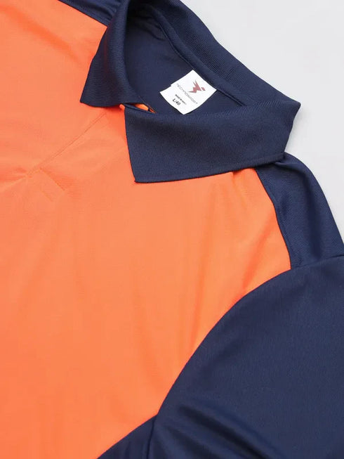 Men Colorblock Slim Fit Polo T-shirt with TECHNO COOL+