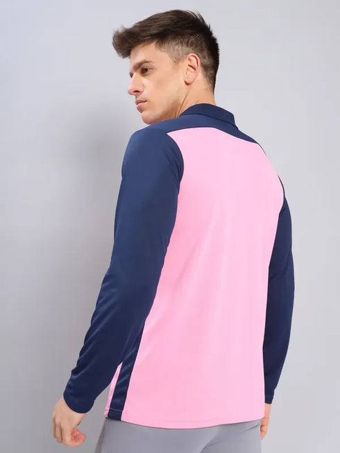 Men Colorblock Slim Fit Polo T-shirt with TECHNO COOL+