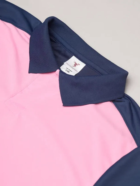 Men Colorblock Slim Fit Polo T-shirt with TECHNO COOL+