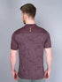 Men Self Design Slim Fit Mock Neck T-shirt with VENTMESH