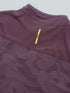Men Self Design Slim Fit Mock Neck T-shirt with VENTMESH