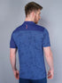 Men Self Design Slim Fit Mock Neck T-shirt with VENTMESH