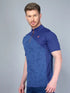 Men Self Design Slim Fit Mock Neck T-shirt with VENTMESH