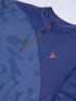 Men Self Design Slim Fit Mock Neck T-shirt with VENTMESH
