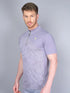 Men Self Design Slim Fit Mock Neck T-shirt with VENTMESH