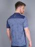 Men Self Design Slim Fit Mock Neck T-shirt with VENTMESH