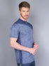 Men Self Design Slim Fit Mock Neck T-shirt with VENTMESH