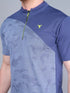 Men Self Design Slim Fit Mock Neck T-shirt with VENTMESH