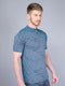 Men Self Design Slim Fit Mock Neck T-shirt with VENTMESH