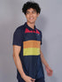 Men Printed Slim Fit Polo T-shirt with TECHNO COOL+