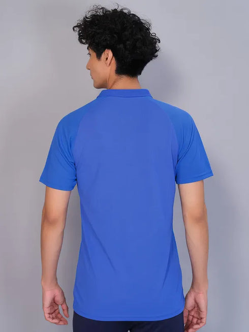 Men Printed Slim Fit Polo T-shirt with TECHNO COOL+