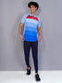 Men Printed Slim Fit Polo T-shirt with TECHNO COOL+