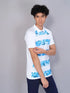 Men Printed Slim Fit Polo T-shirt with TECHNO COOL+