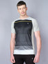 Men Stripe Slim Fit Crew Neck T-shirt with TECHNO COOL