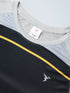 Men Stripe Slim Fit Crew Neck T-shirt with TECHNO COOL