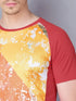 Men Stripe Slim Fit Crew Neck T-shirt with TECHNO COOL
