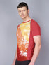 Men Stripe Slim Fit Crew Neck T-shirt with TECHNO COOL