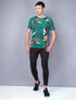 Men Stripe Slim Fit Crew Neck T-shirt with TECHNO COOL