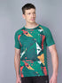 Men Stripe Slim Fit Crew Neck T-shirt with TECHNO COOL
