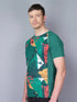 Men Stripe Slim Fit Crew Neck T-shirt with TECHNO COOL