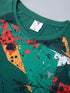 Men Stripe Slim Fit Crew Neck T-shirt with TECHNO COOL