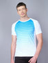 Men Stripe Slim Fit Crew Neck T-shirt with TECHNO COOL