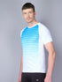 Men Stripe Slim Fit Crew Neck T-shirt with TECHNO COOL