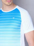 Men Stripe Slim Fit Crew Neck T-shirt with TECHNO COOL