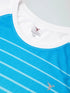 Men Stripe Slim Fit Crew Neck T-shirt with TECHNO COOL